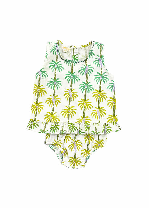 Baby Beach Print Jhabla Dress - Cocotree